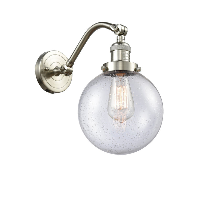 Innovations 515-1W-SN-G204-8 One Light Wall Sconce, Brushed Satin Nickel