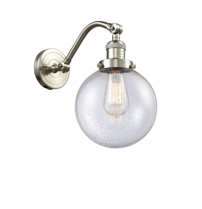 Innovations 515-1W-SN-G204-8 One Light Wall Sconce, Brushed Satin Nickel