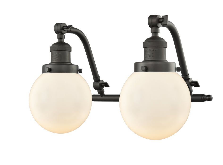 Innovations 515-2W-OB-G201-6 Two Light Bath Vanity, Oil Rubbed Bronze