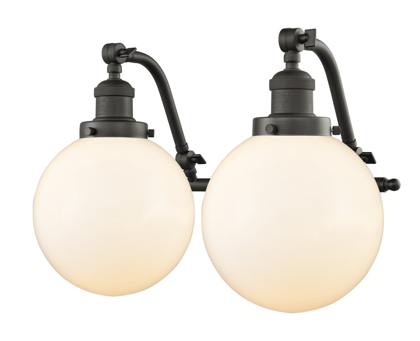 Innovations 515-2W-OB-G201-8 Two Light Bath Vanity, Oil Rubbed Bronze