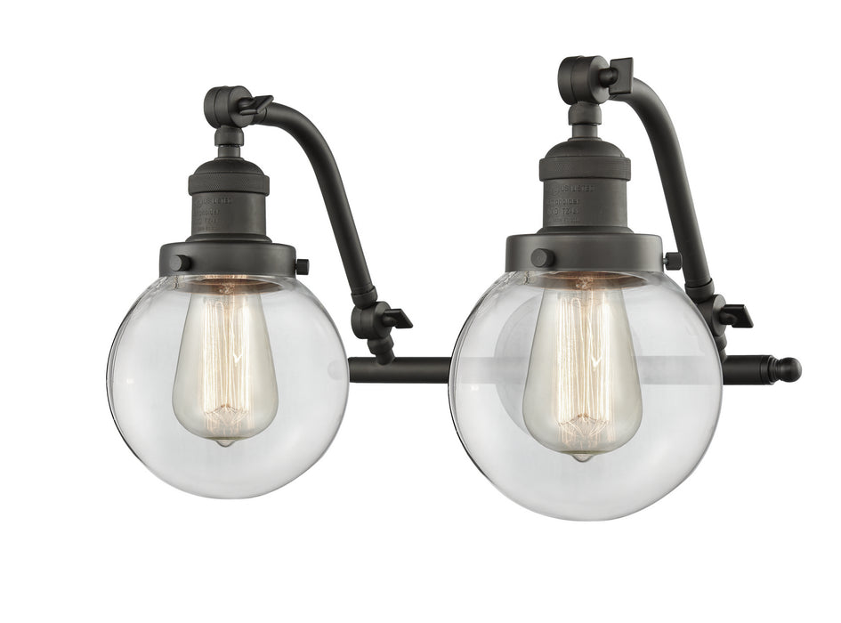 Innovations 515-2W-OB-G202-6 Two Light Bath Vanity, Oil Rubbed Bronze