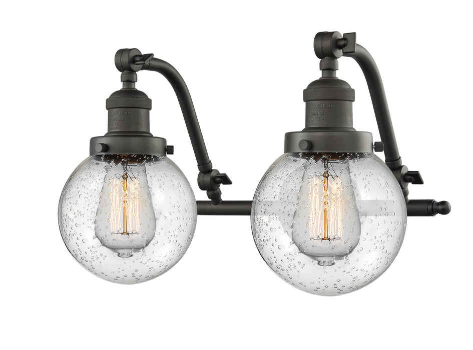 Innovations 515-2W-OB-G204-6 Two Light Bath Vanity, Oil Rubbed Bronze