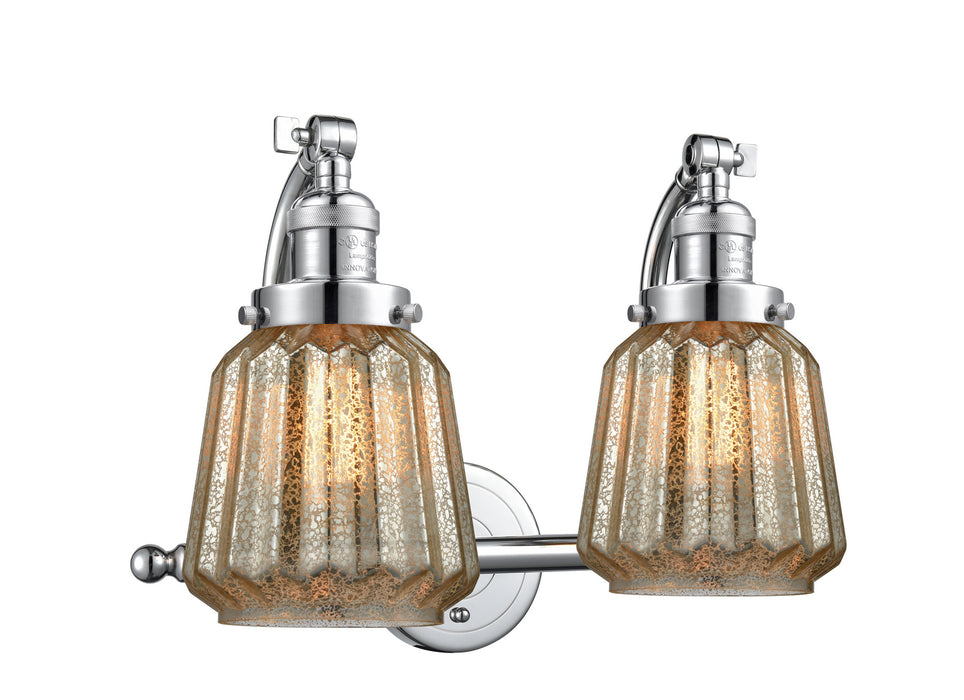 Innovations 515-2W-PC-G146 Two Light Bath Vanity, Polished Chrome