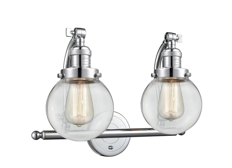 Innovations 515-2W-PC-G202-6 Two Light Bath Vanity, Polished Chrome