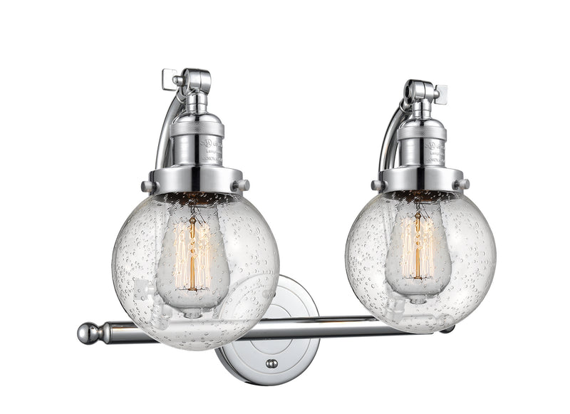 Innovations 515-2W-PC-G204-6 Two Light Bath Vanity, Polished Chrome
