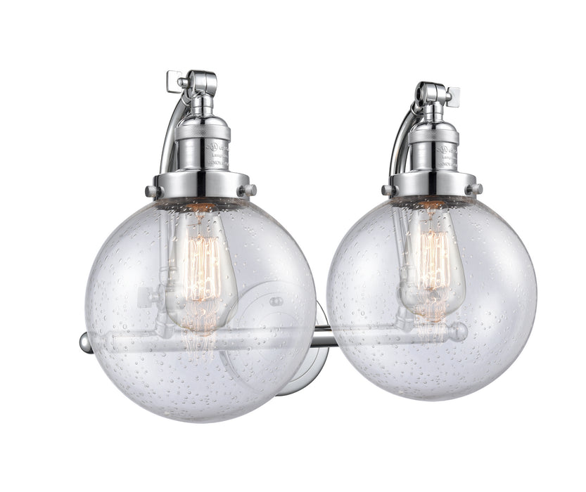 Innovations 515-2W-PC-G204-8 Two Light Bath Vanity, Polished Chrome