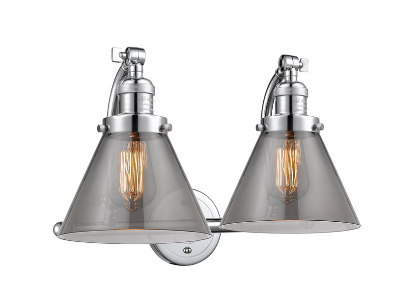 Innovations 515-2W-PC-G43 Two Light Bath Vanity, Polished Chrome