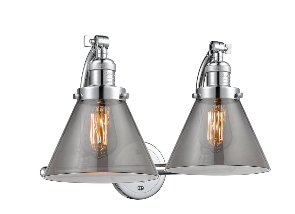 Innovations 515-2W-PC-G43 Two Light Bath Vanity, Polished Chrome