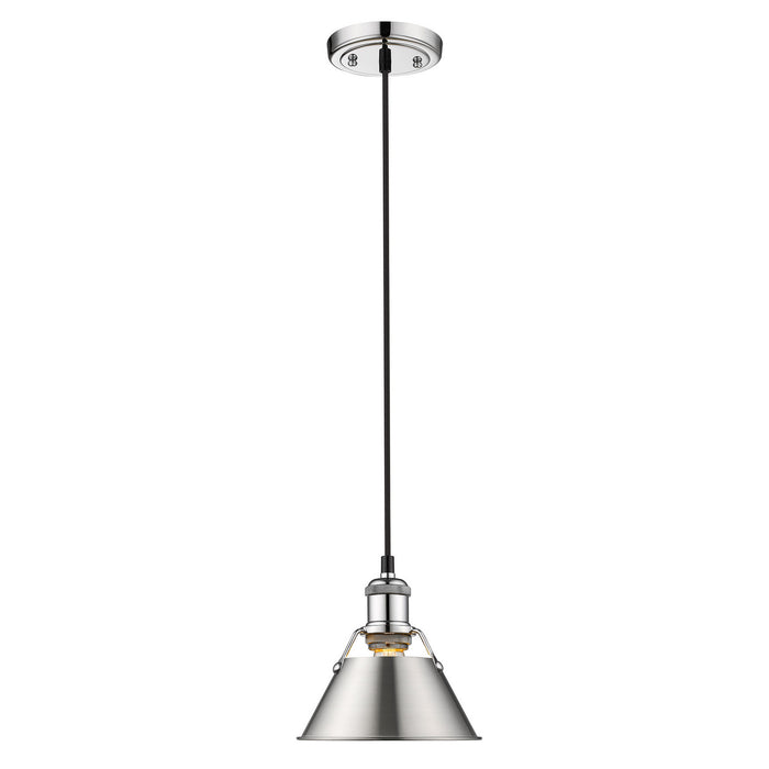 Golden 3306-S CH-PW One Light Mini Pendant, Chrome