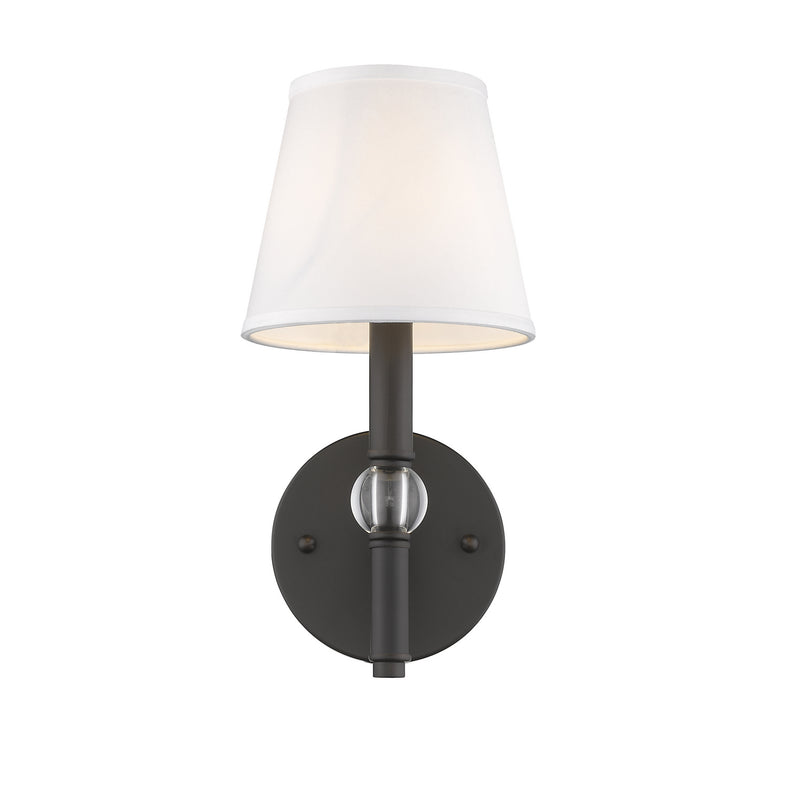 Golden 3500-1W RBZ-CWH One Light Wall Sconce, Rubbed Bronze