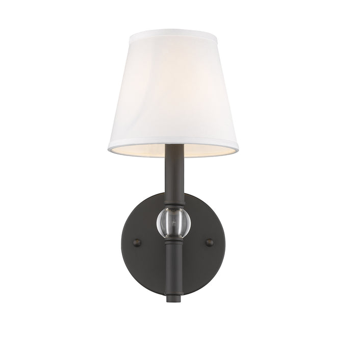 Golden 3500-1W RBZ-CWH One Light Wall Sconce, Rubbed Bronze