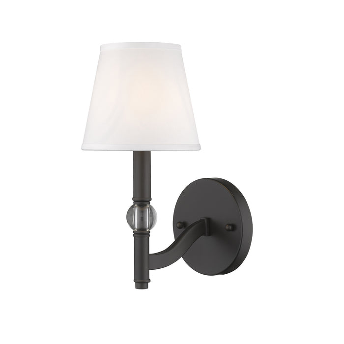 Golden 3500-1W RBZ-CWH One Light Wall Sconce, Rubbed Bronze