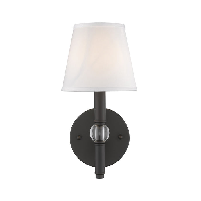 Golden 3500-1W RBZ-CWH One Light Wall Sconce, Rubbed Bronze
