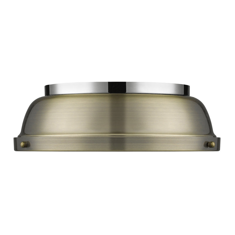 Golden 3602-14 CH-CH Two Light Flush Mount, Chrome