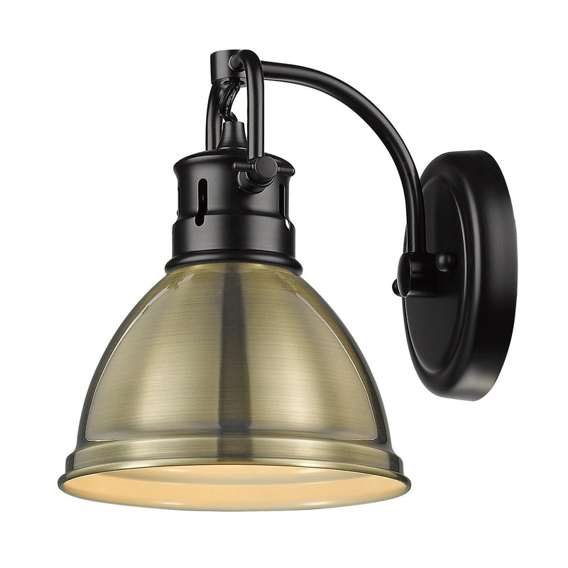Golden 3602-BA1 BLK-BLK One Light Bath Vanity, Matte Black