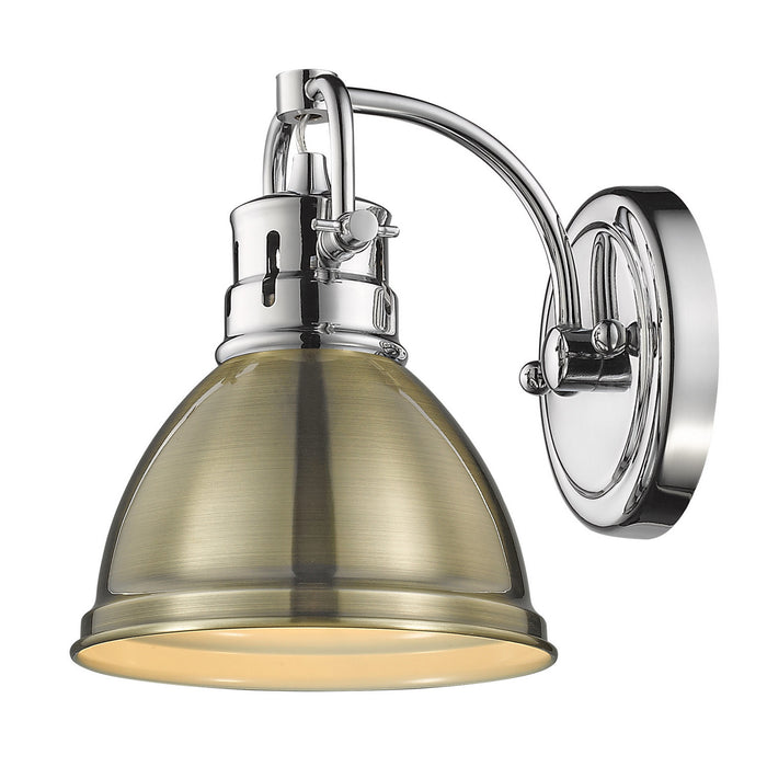 Golden 3602-BA1 CH-AB One Light Bath Vanity, Chrome