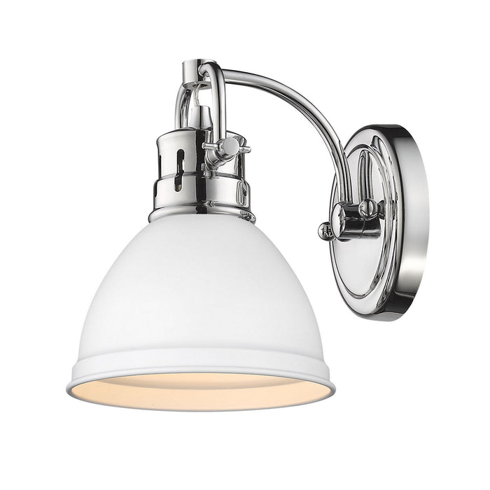Golden 3602-BA1 CH-WHT One Light Bath Vanity, Chrome