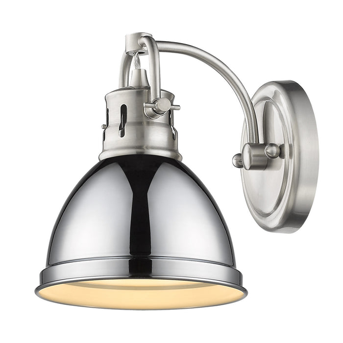 Golden 3602-BA1 PW-CH One Light Vanity, Pewter