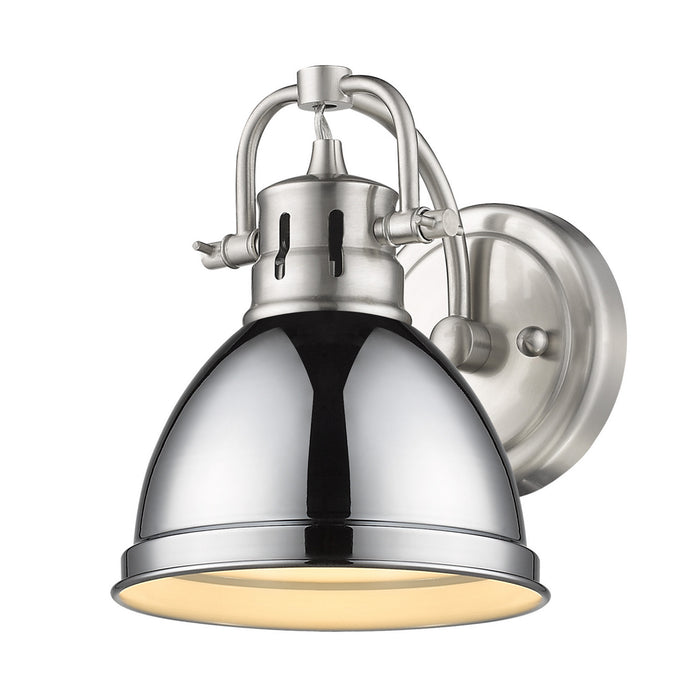 Golden 3602-BA1 PW-CH One Light Vanity, Pewter