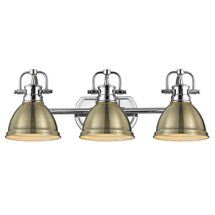 Golden 3602-BA3 CH-AB Three Light Bath Vanity, Chrome