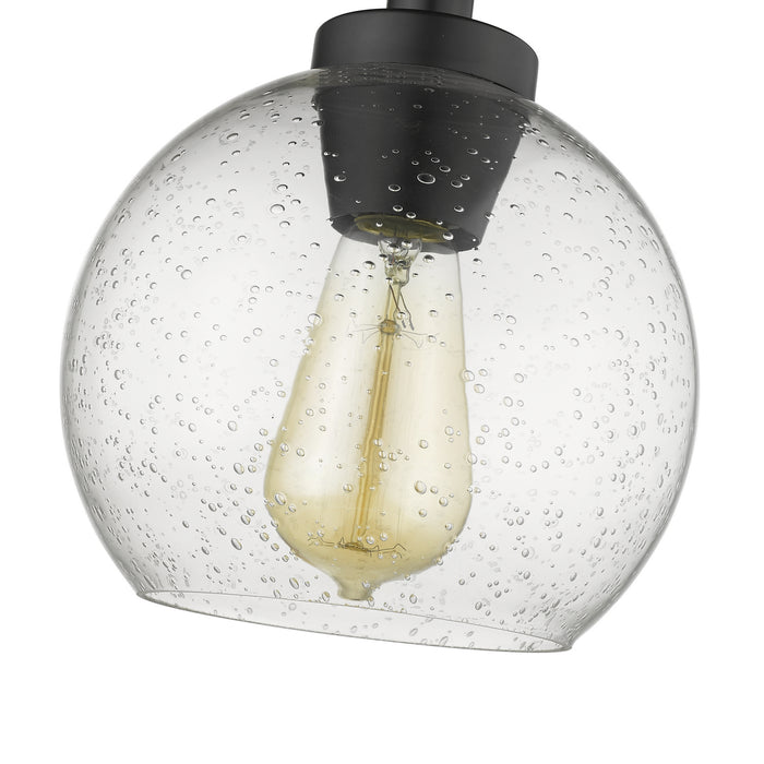 Golden 4855-FM BLK-SD One Light Flush Mount, Matte Black