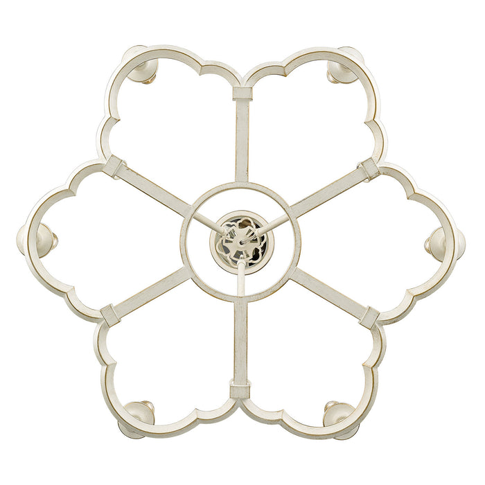Golden 5926-6 FW Six Light Chandelier, French White