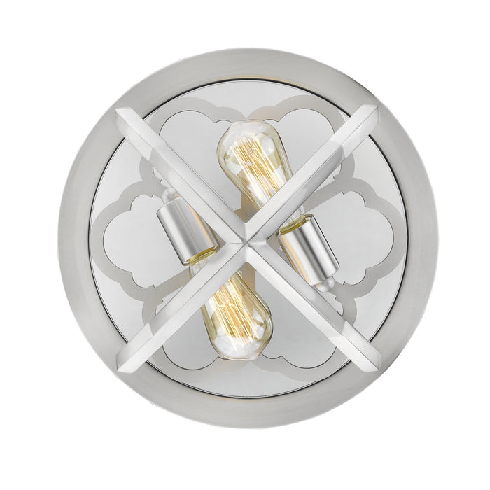 Golden 5926-FM PW Two Light Flush Mount, Pewter