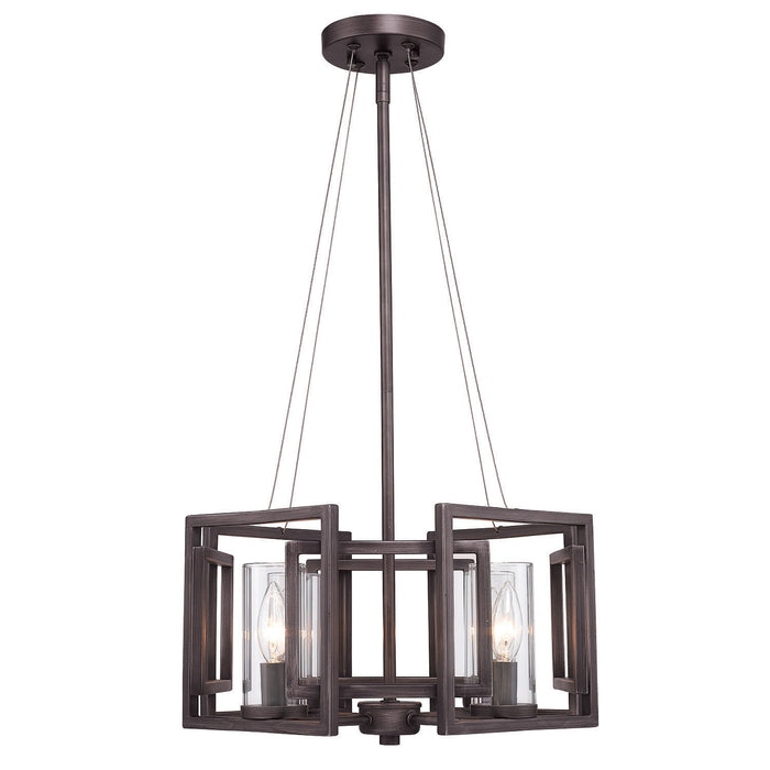 Golden 6068-4P GMT Four Light Pendant, Gunmetal Bronze