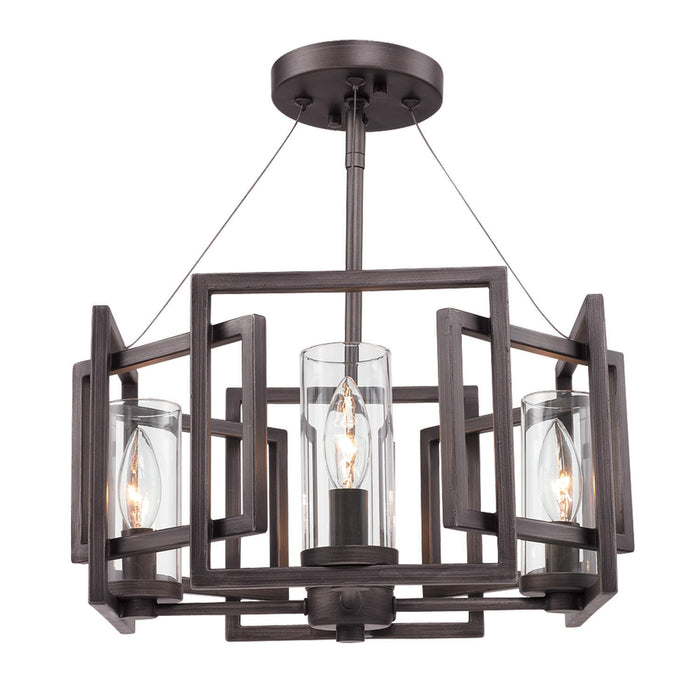 Golden 6068-4P GMT Four Light Pendant, Gunmetal Bronze
