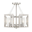 Golden 6068-4P PW Four Light Pendant, Pewter