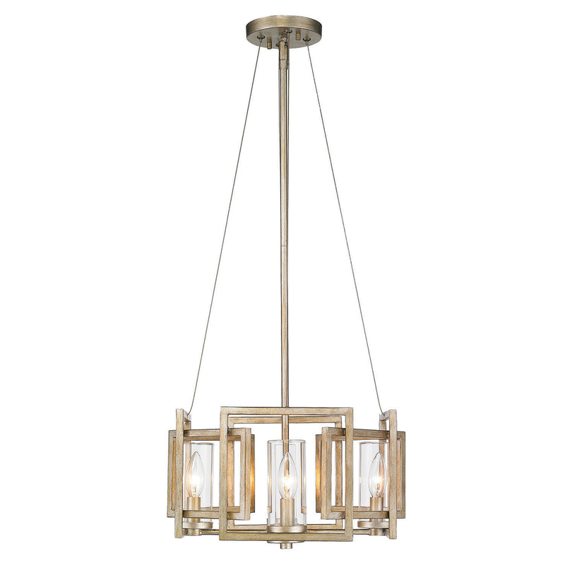 Golden 6068-4P WG Four Light Pendant, White Gold