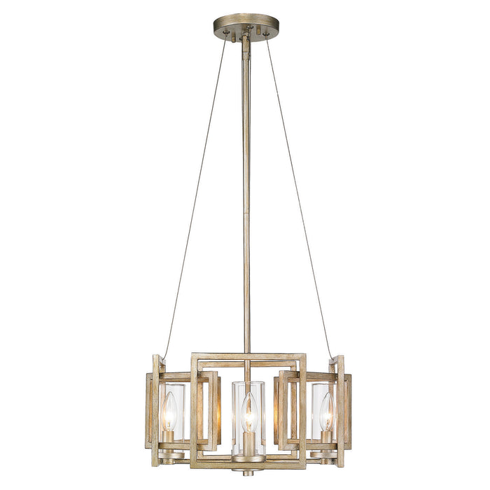 Golden 6068-4P WG Four Light Pendant, White Gold