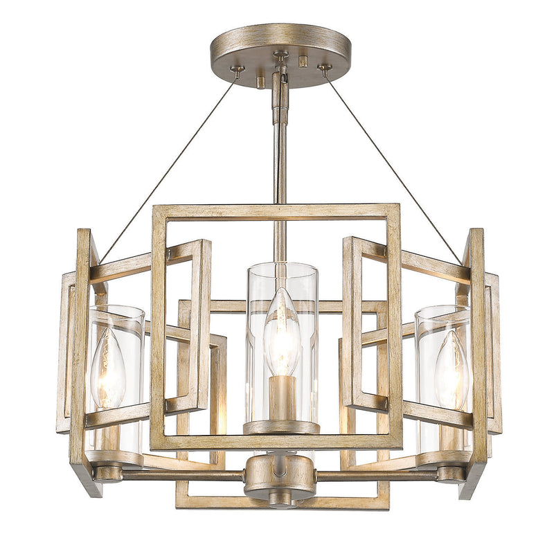 Golden 6068-4P WG Four Light Pendant, White Gold