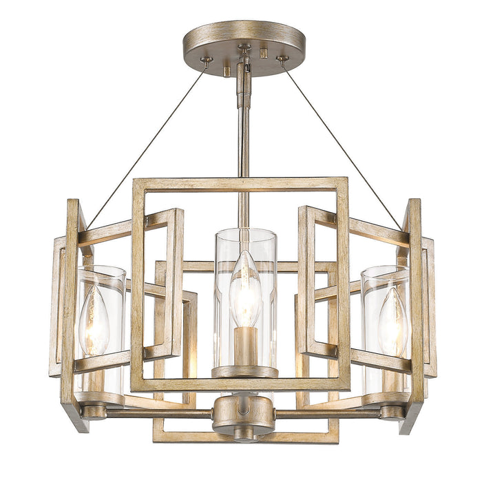 Golden 6068-4P WG Four Light Pendant, White Gold