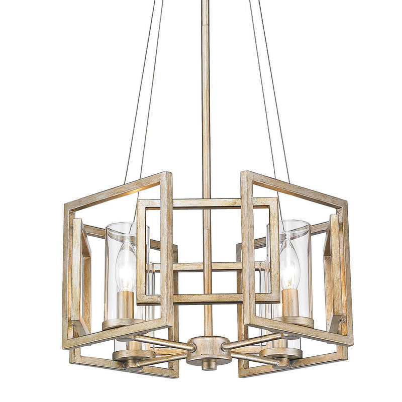 Golden 6068-4P WG Four Light Pendant, White Gold