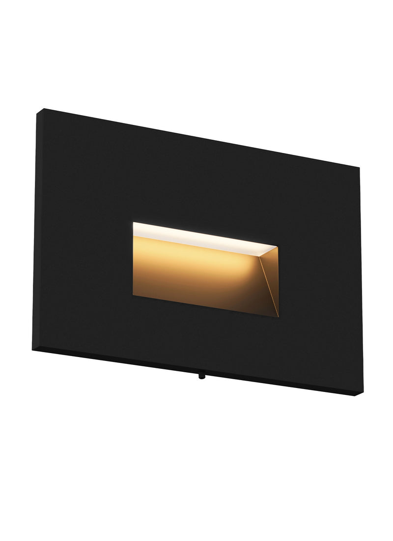 Visual Comfort Modern 700OSIKN92730B12 LED Outdoor Step Light, Black