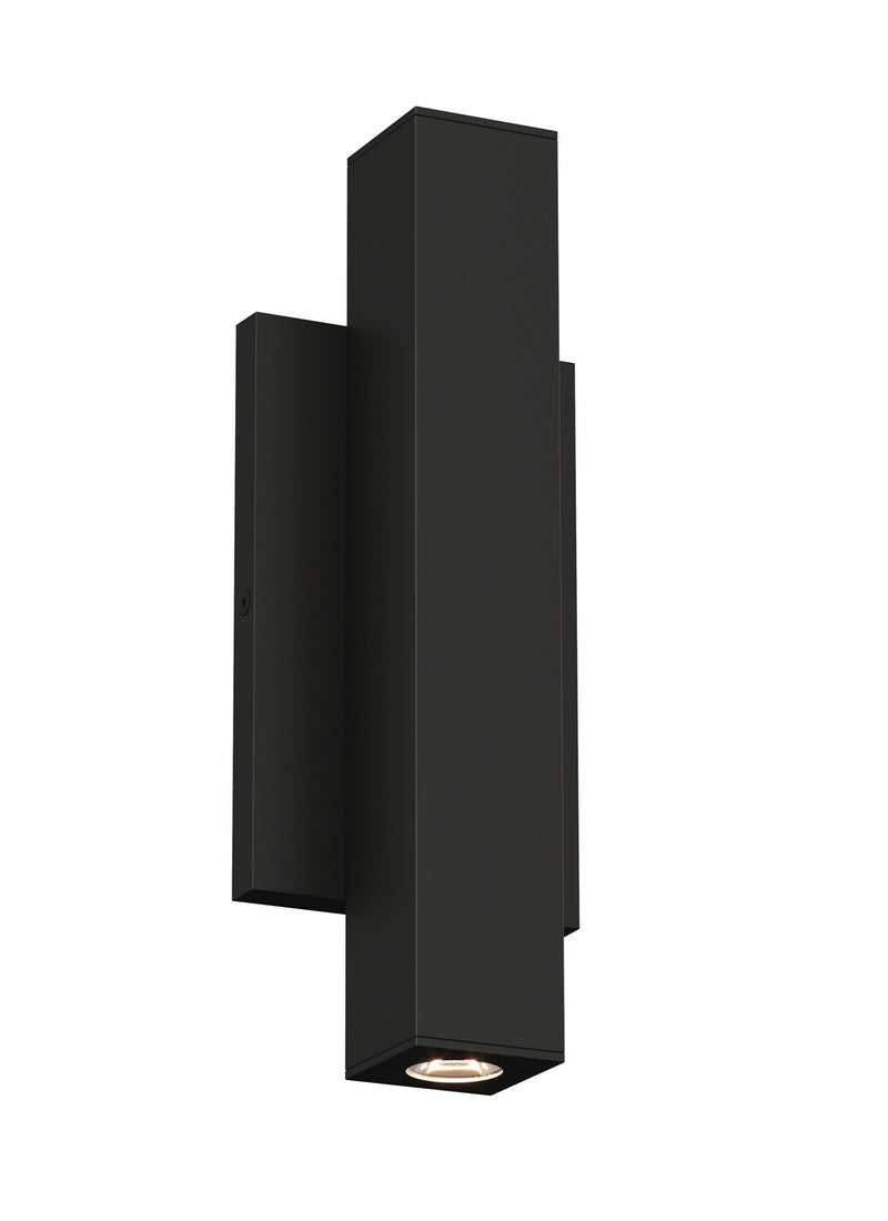 Visual Comfort Modern 700OWCHAS93012BUDUNV LED Outdoor Wall Lantern, Black