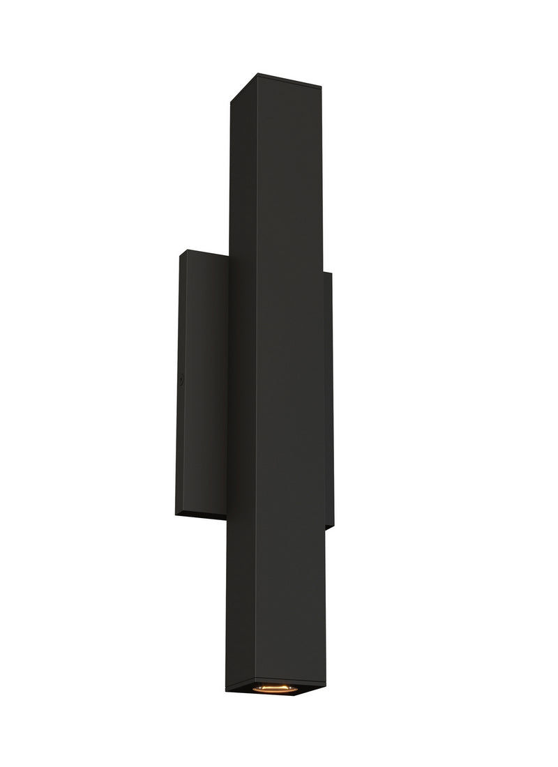Visual Comfort Modern 700OWCHAS93017BUDUNV LED Outdoor Wall Lantern, Black
