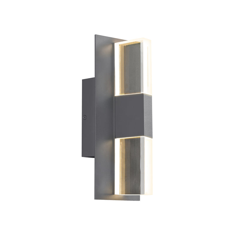 Visual Comfort Modern 700OWLYT82712CHUNVSLF LED Outdoor Wall Lantern, Charcoal