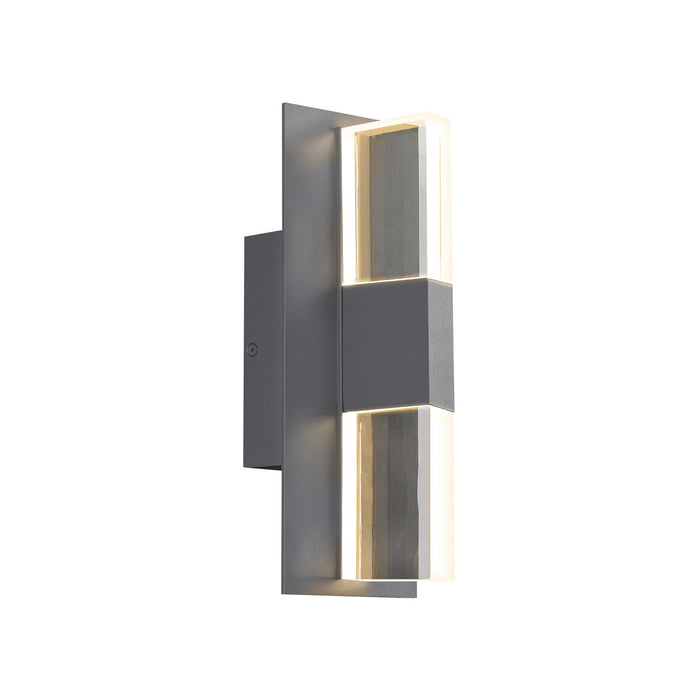 Visual Comfort Modern 700OWLYT82712DHUNVSLF LED Outdoor Wall Lantern, Charcoal
