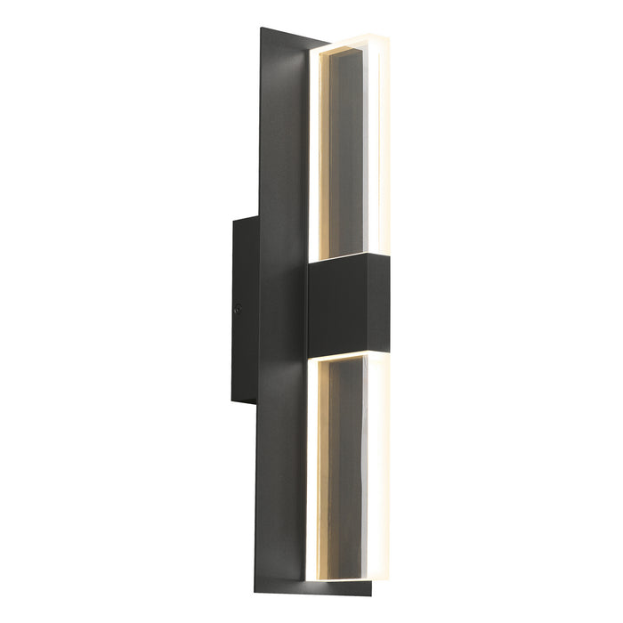 Visual Comfort Modern 700OWLYT82718CBUNVSLF LED Outdoor Wall Lantern, Black