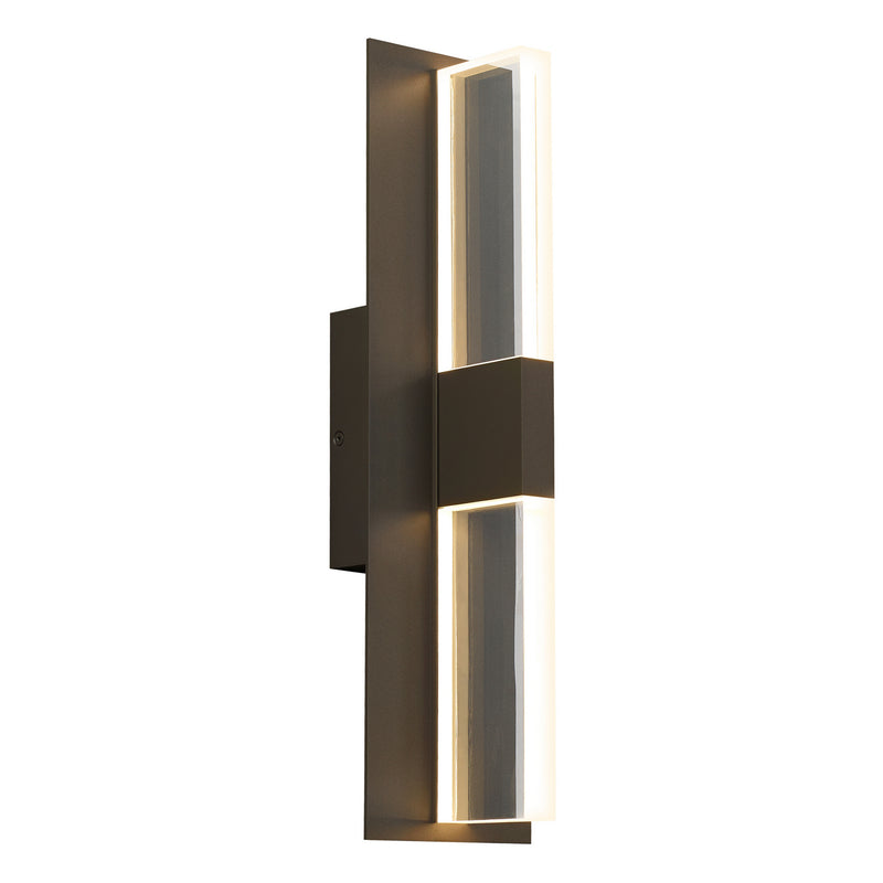 Visual Comfort Modern 700OWLYT82718DZUNVSLF LED Outdoor Wall Lantern, Bronze