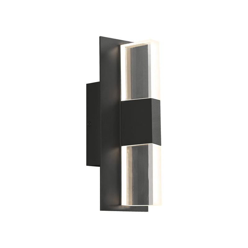 Visual Comfort Modern 700OWLYT83012CBUNVSLFSP LED Outdoor Wall Lantern, Black