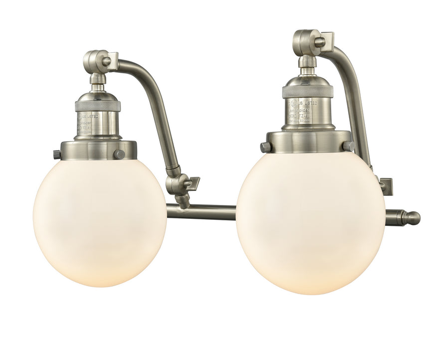 Innovations 515-2W-SN-G201-6 Two Light Bath Vanity, Brushed Satin Nickel