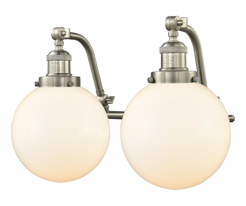 Innovations 515-2W-SN-G201-8 Two Light Bath Vanity, Brushed Satin Nickel