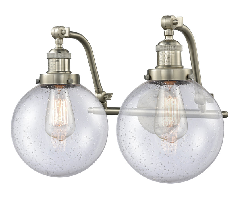 Innovations 515-2W-SN-G204-8 Two Light Bath Vanity, Brushed Satin Nickel