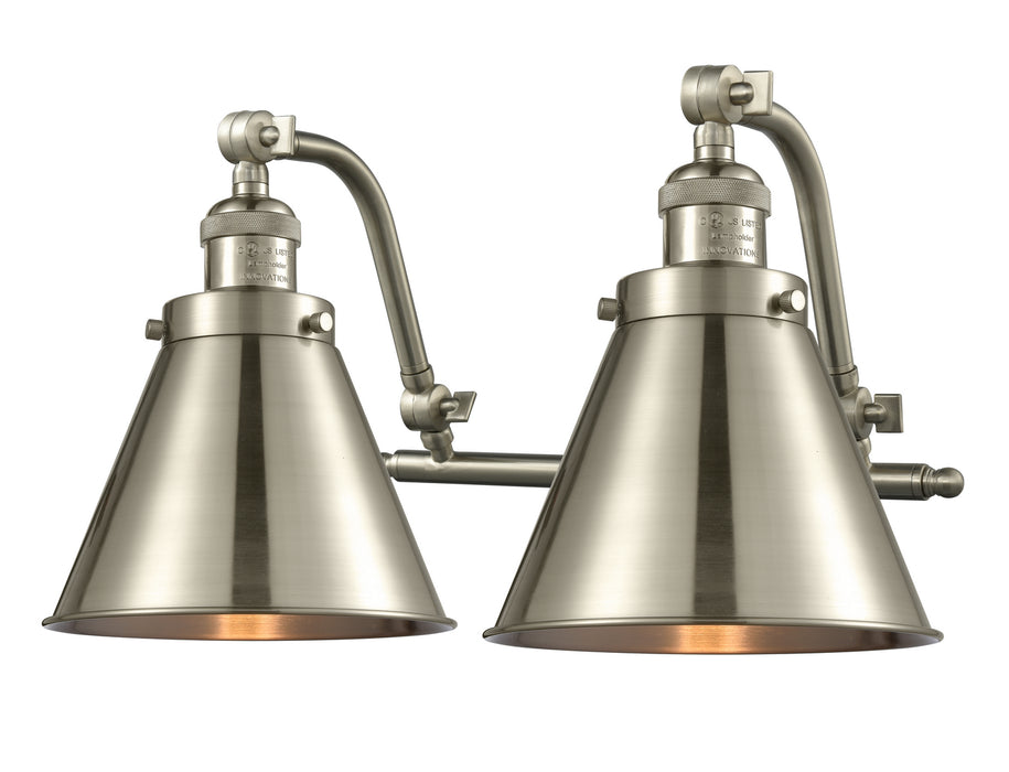 Innovations 515-2W-SN-M13-SN Two Light Bath Vanity, Brushed Satin Nickel