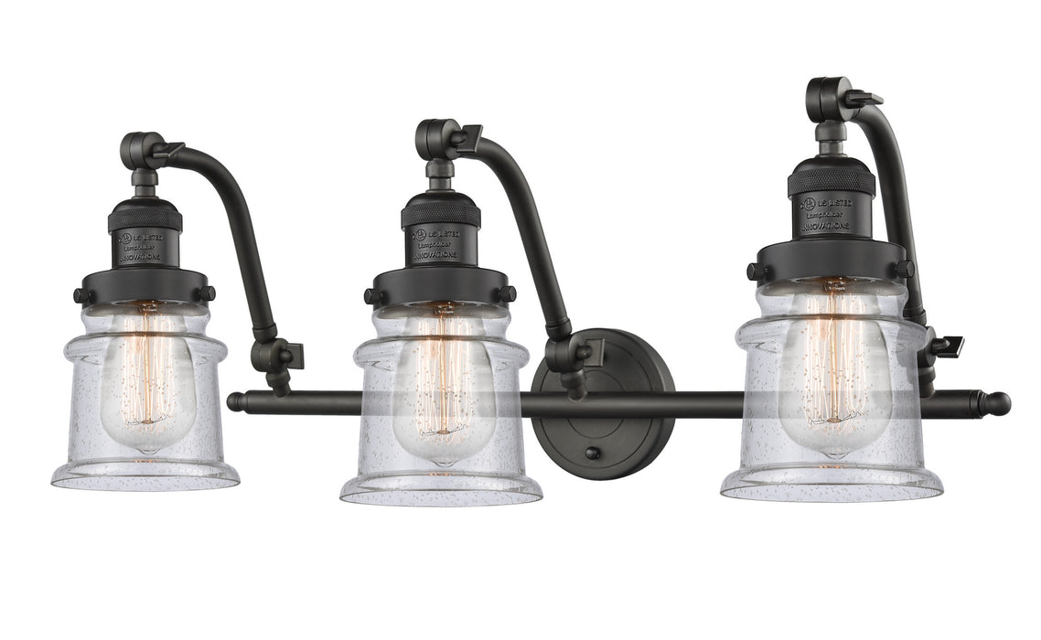 Innovations 515-3W-OB-G184S Three Light Bath Vanity, Oil Rubbed Bronze