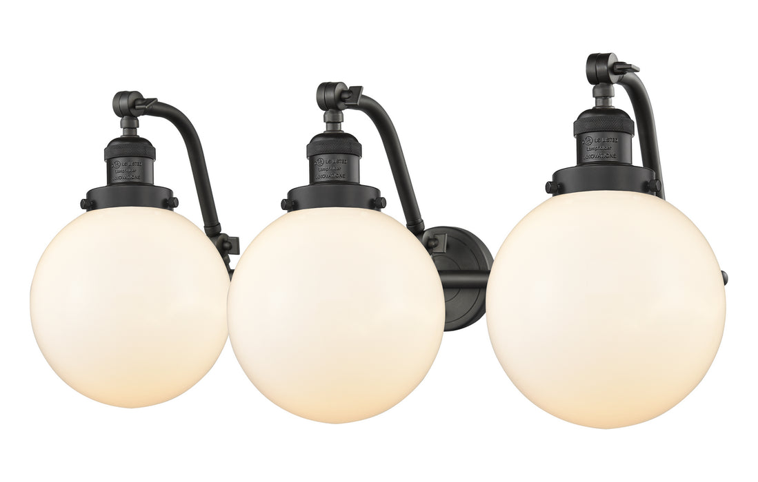 Innovations 515-3W-OB-G201-8 Three Light Bath Vanity, Oil Rubbed Bronze