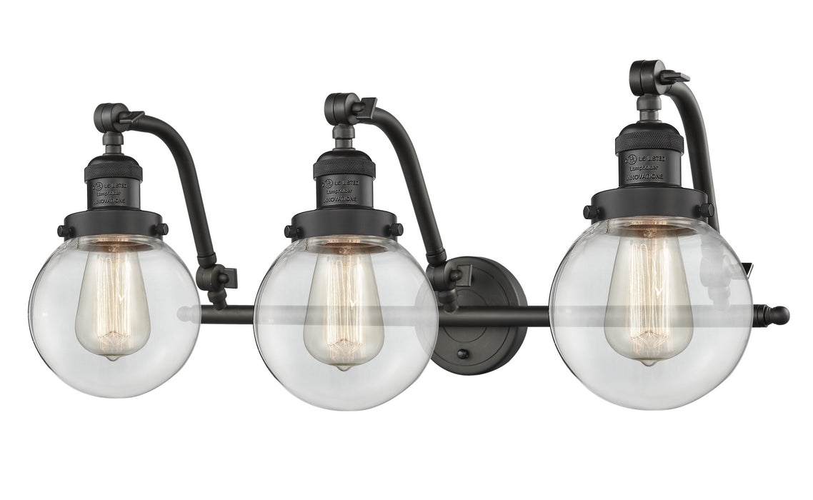 Innovations 515-3W-OB-G202-6 Three Light Bath Vanity, Oil Rubbed Bronze